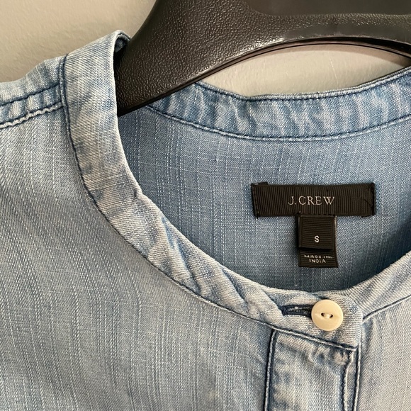 J. Crew small Blue Drapey Chambray Shirtdress - Picture 6 of 8